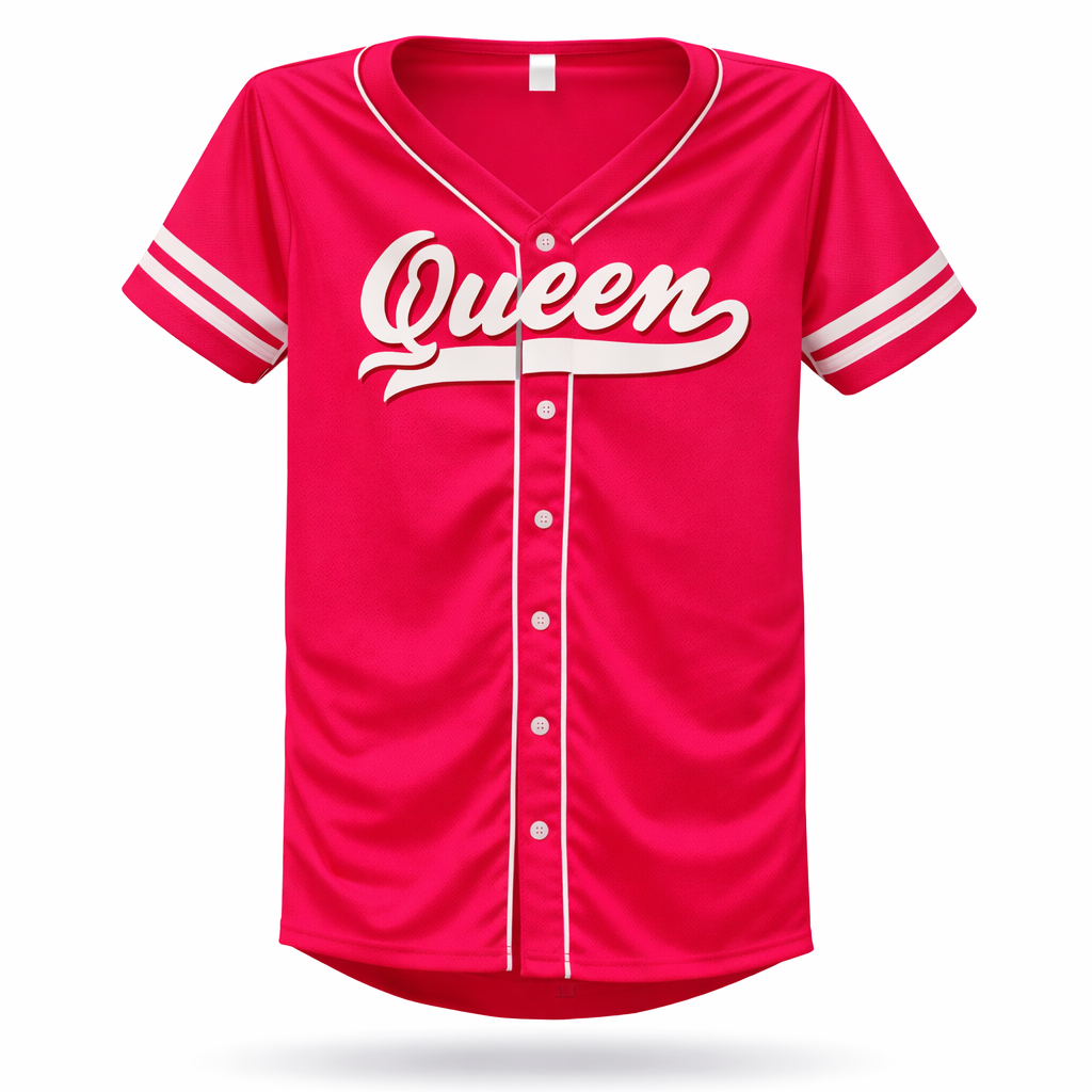Hot Pink Queen – Premium Baseball Jersey (Vibrant Edition)