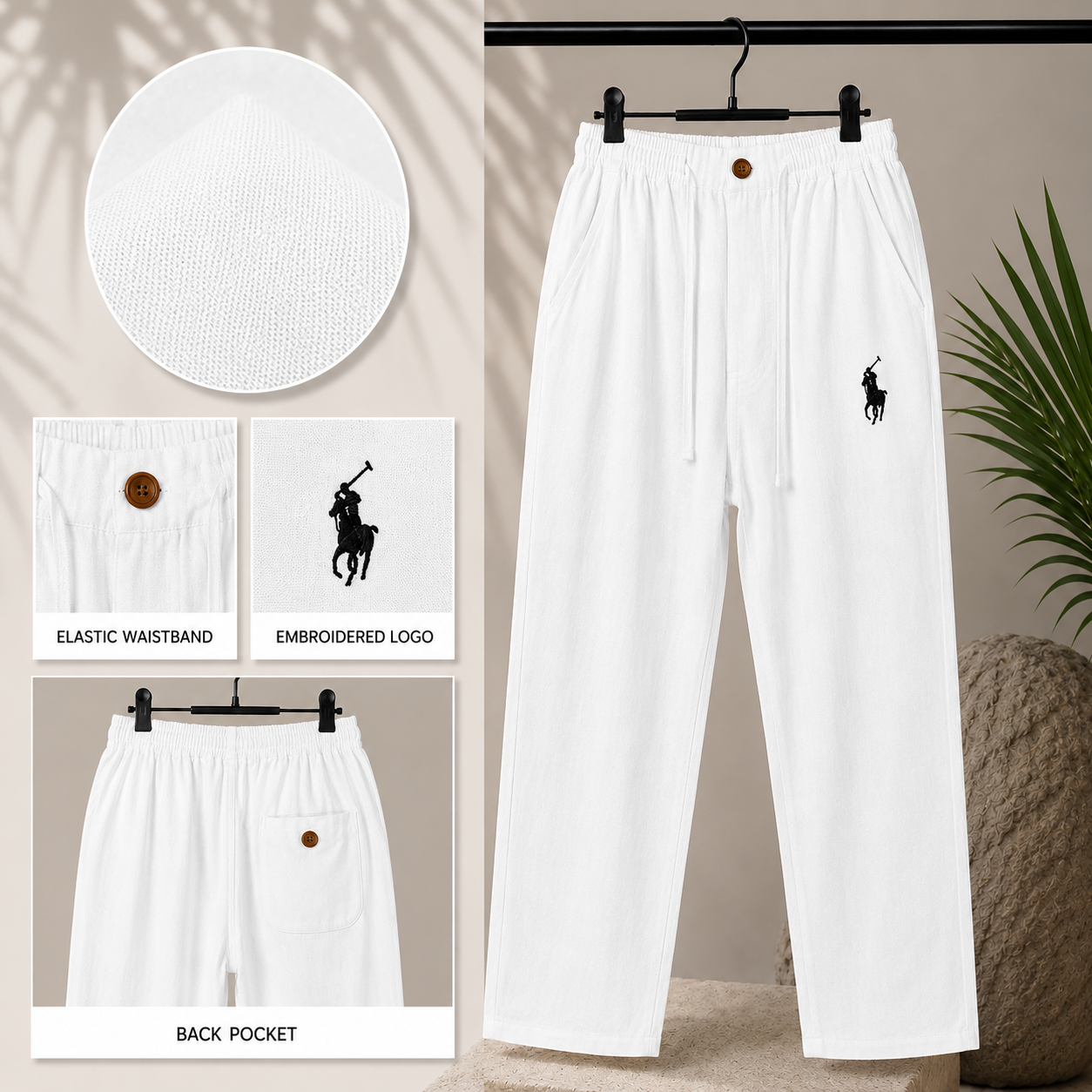 Stunner Elite Ralph Lauren remi Cotton Trouser - White
