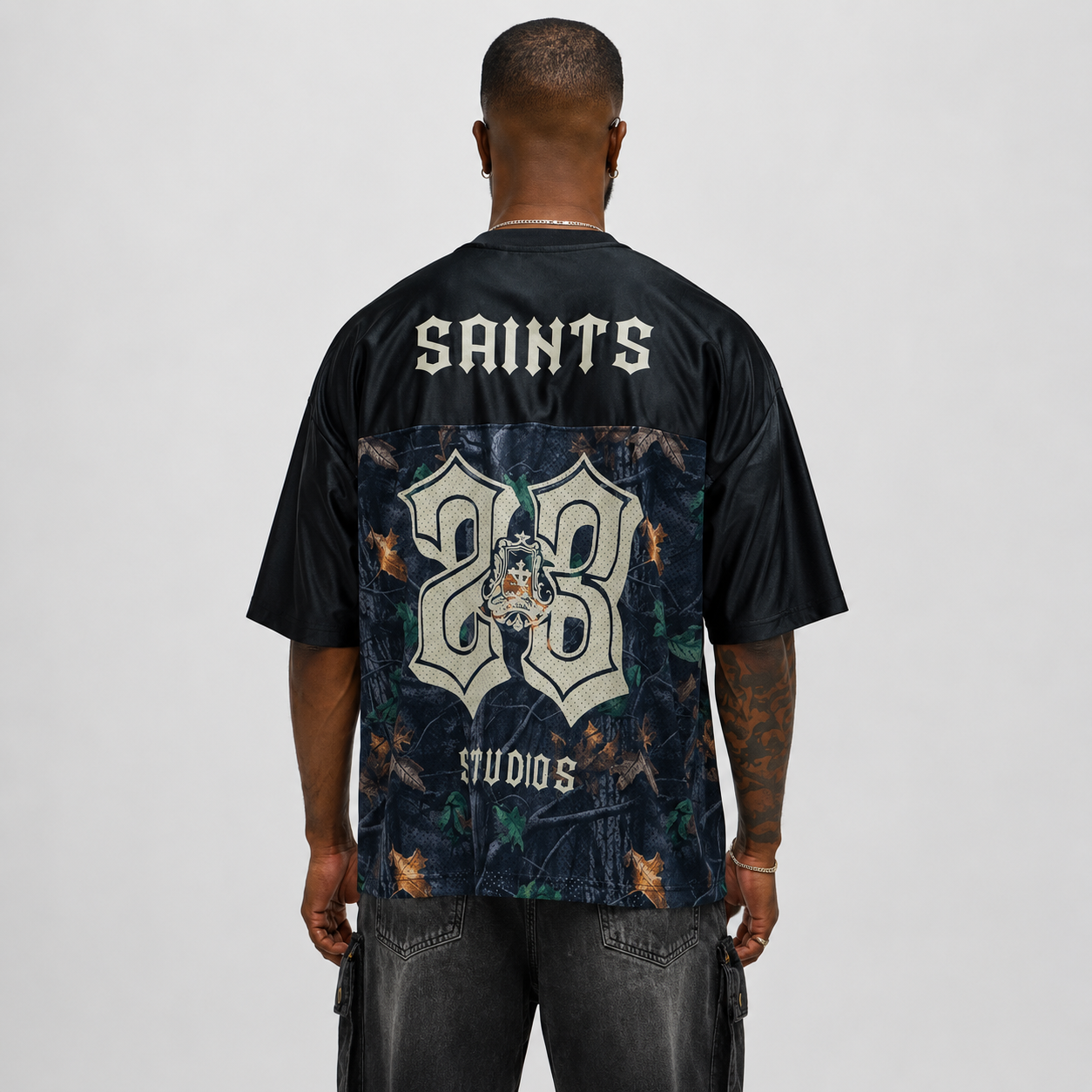 Saints Camo Short Sleeve Jersey - Black