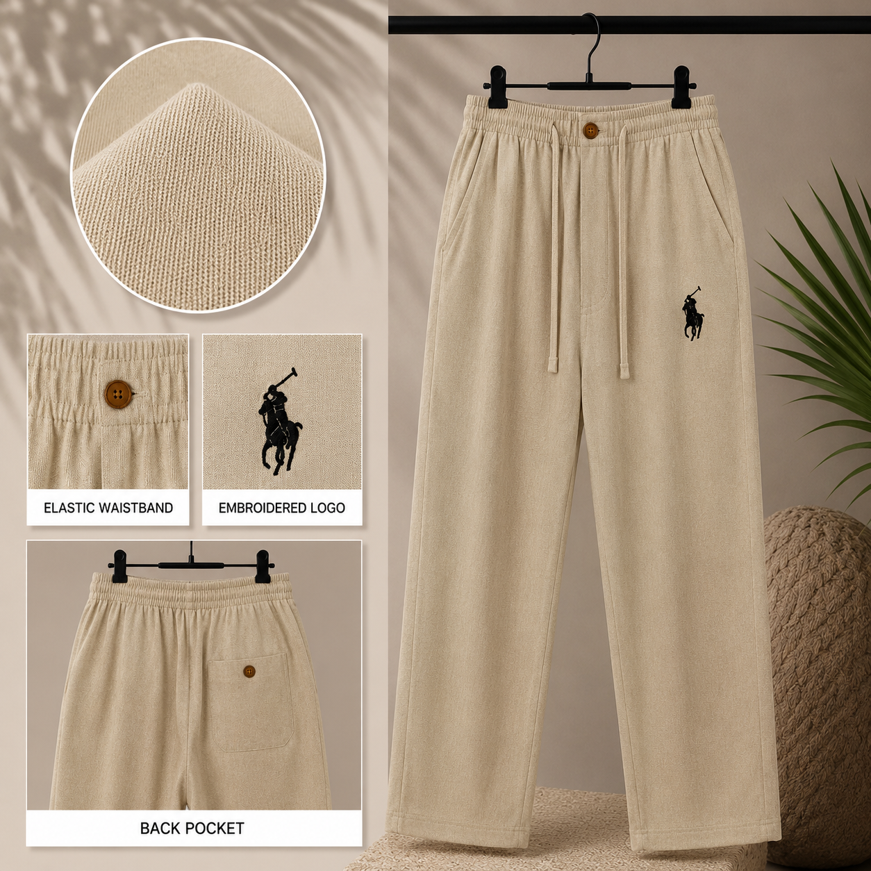 Stunner Elite Ralph Lauren Remi Cotton Trouser - Warm Sand