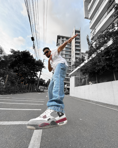 Lite Blue Baggy Cargo Pants