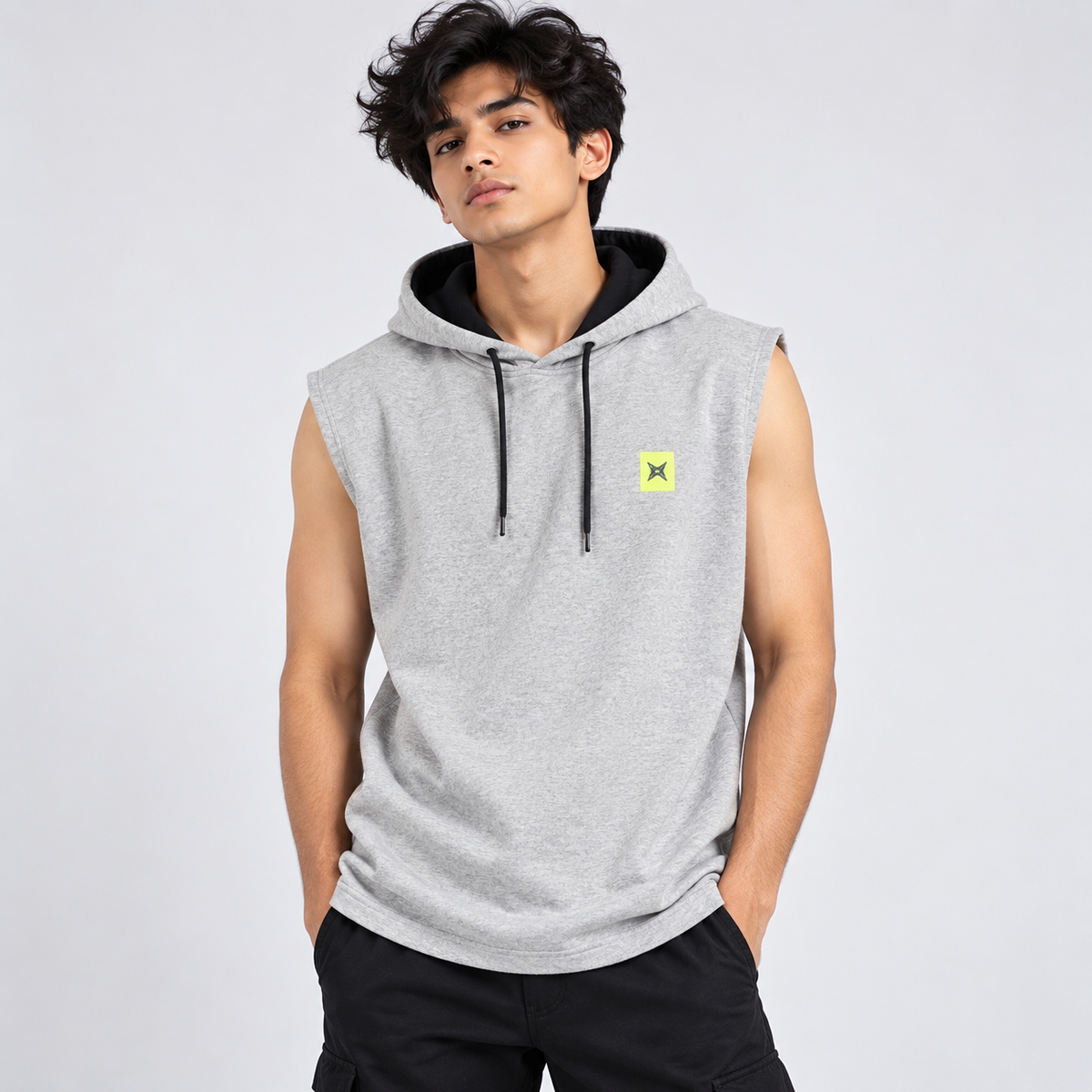 Sleeveless Hoddie Gray