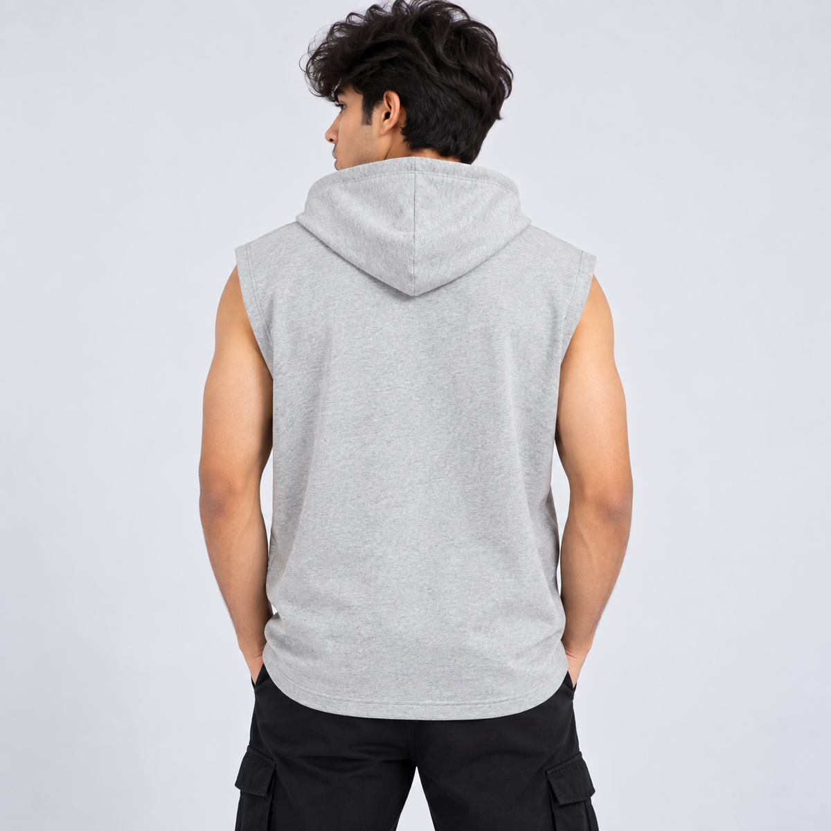 Sleeveless Hoddie Gray