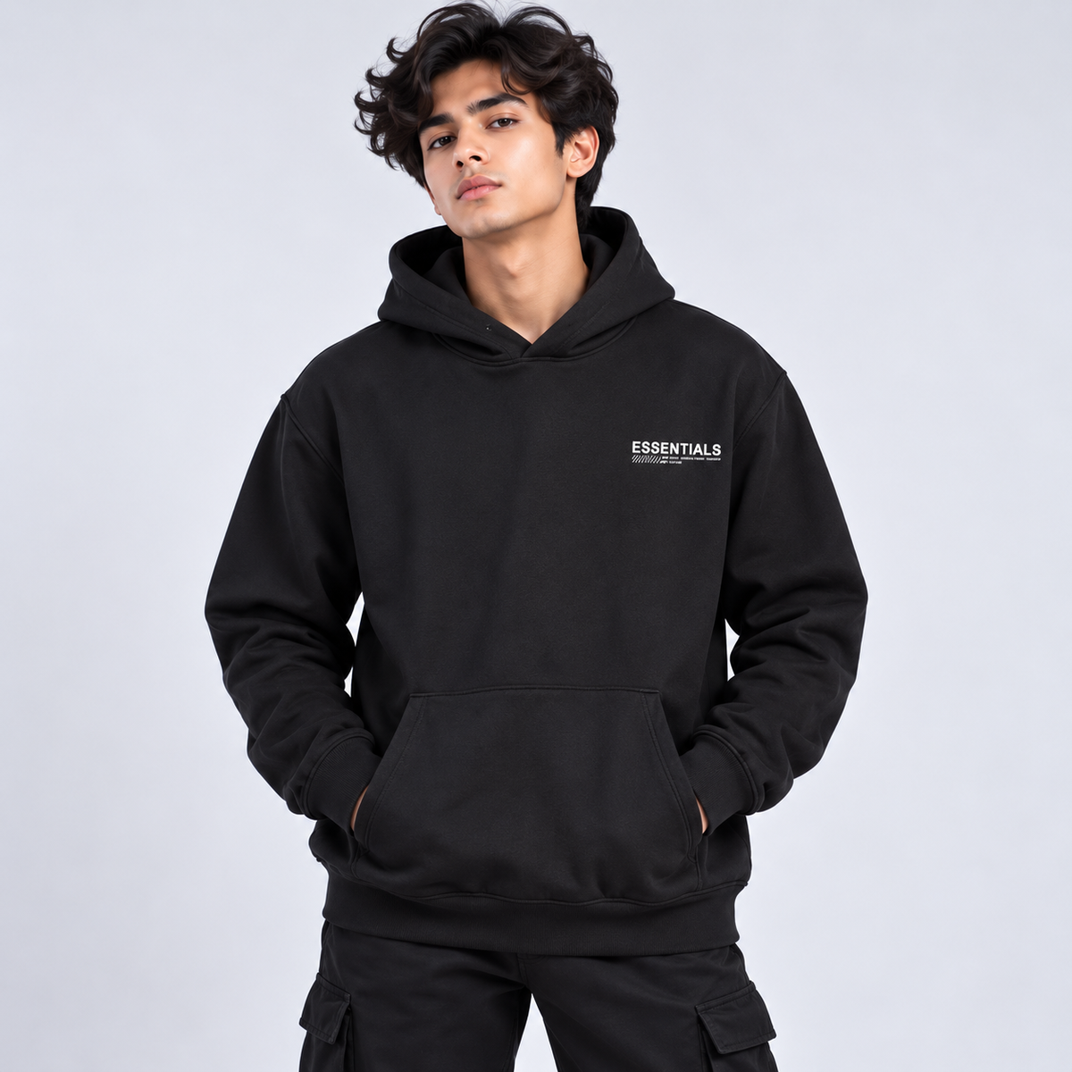 Essentials Black Hoodie
