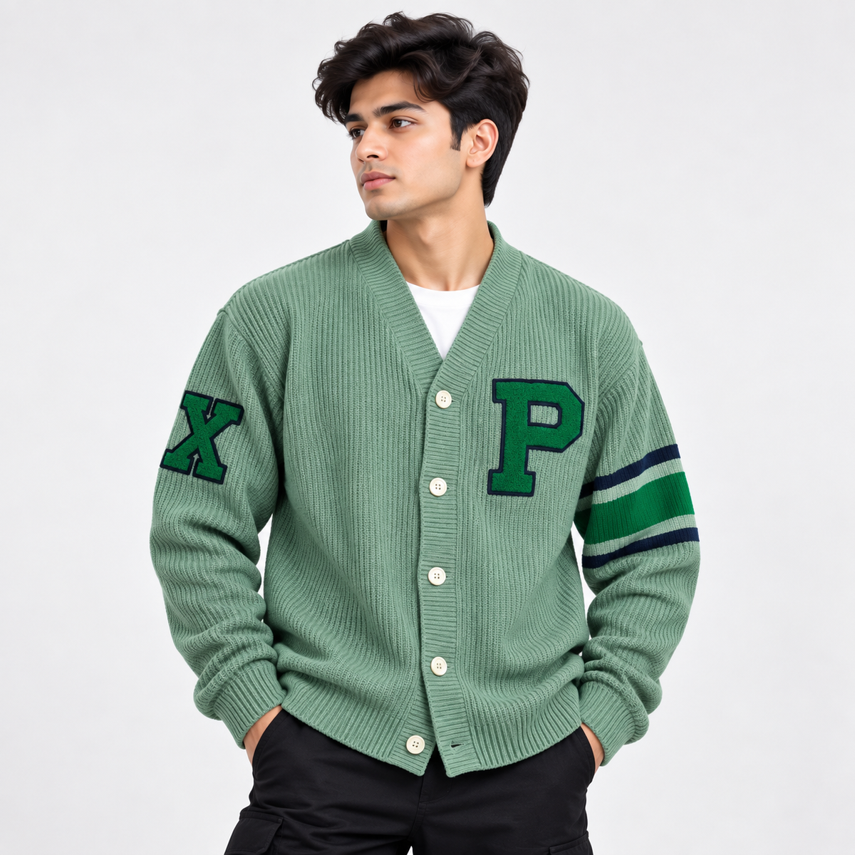 Green Versity Cardigan