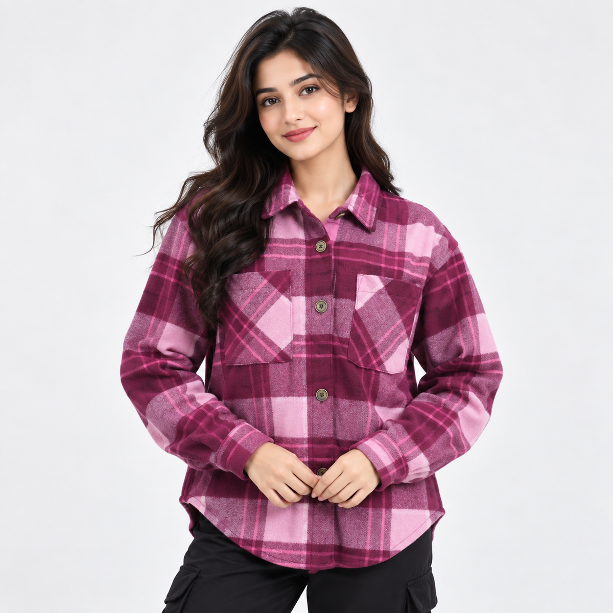 Pink Wool Shacket