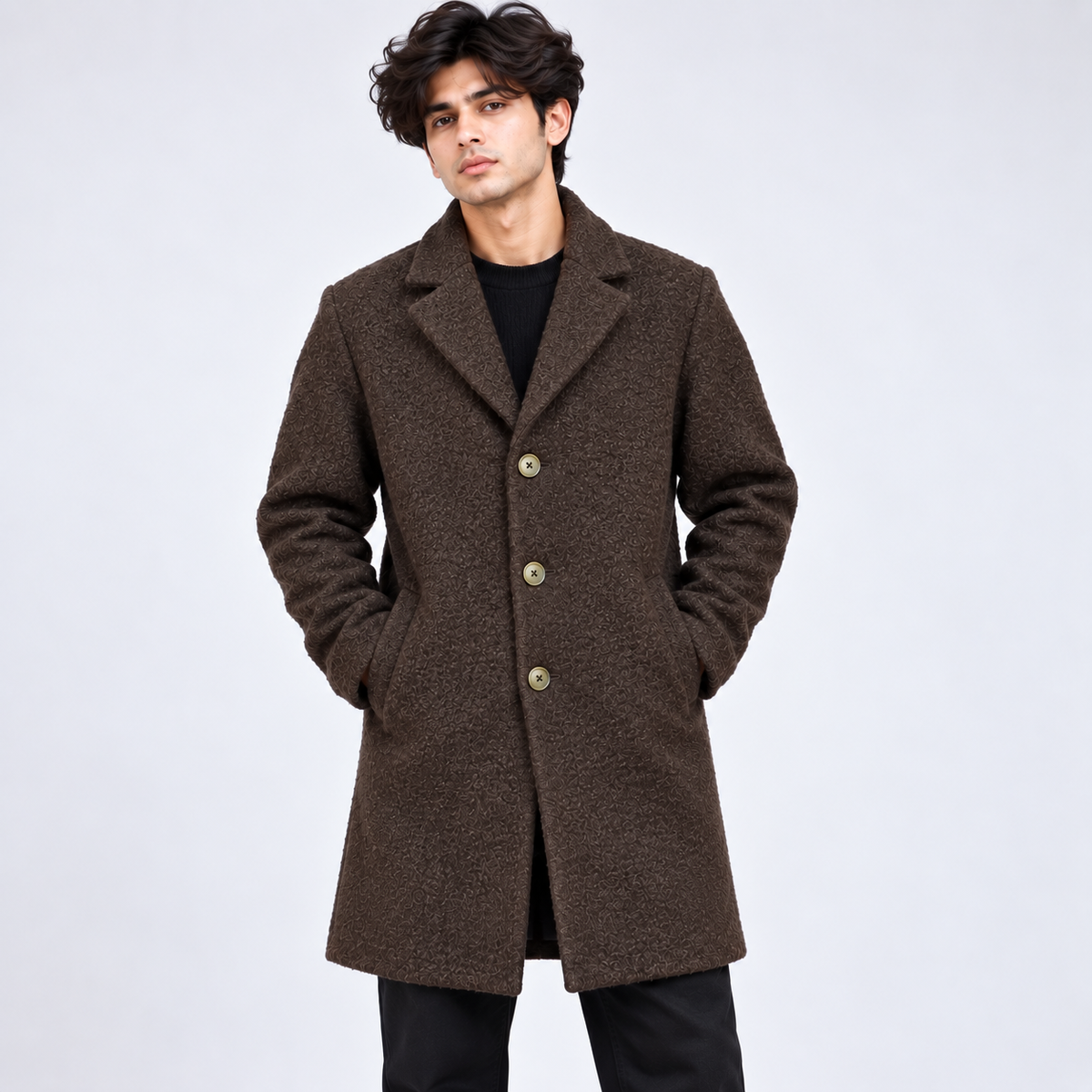 Boys Overcoat Chocolate