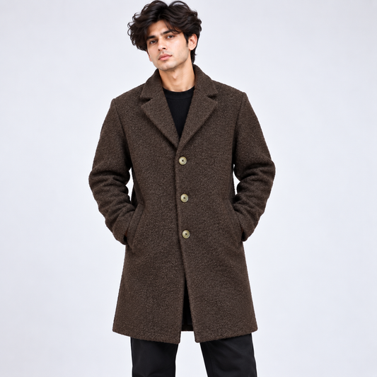 Boys Overcoat Chocolate