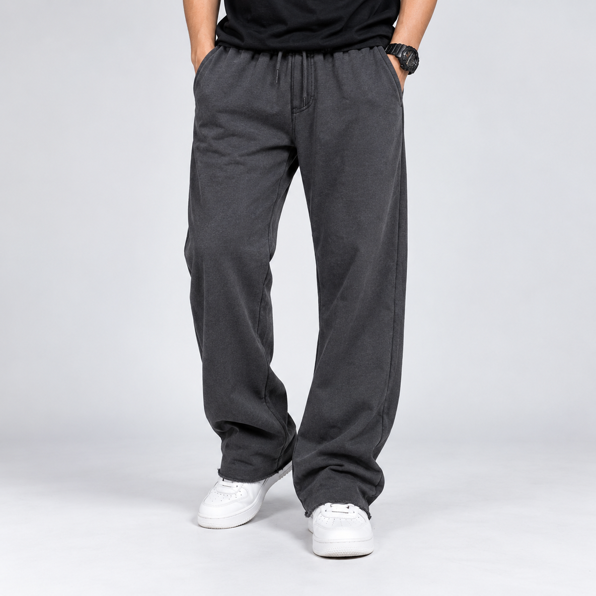 Acid Wash Blank Trouser