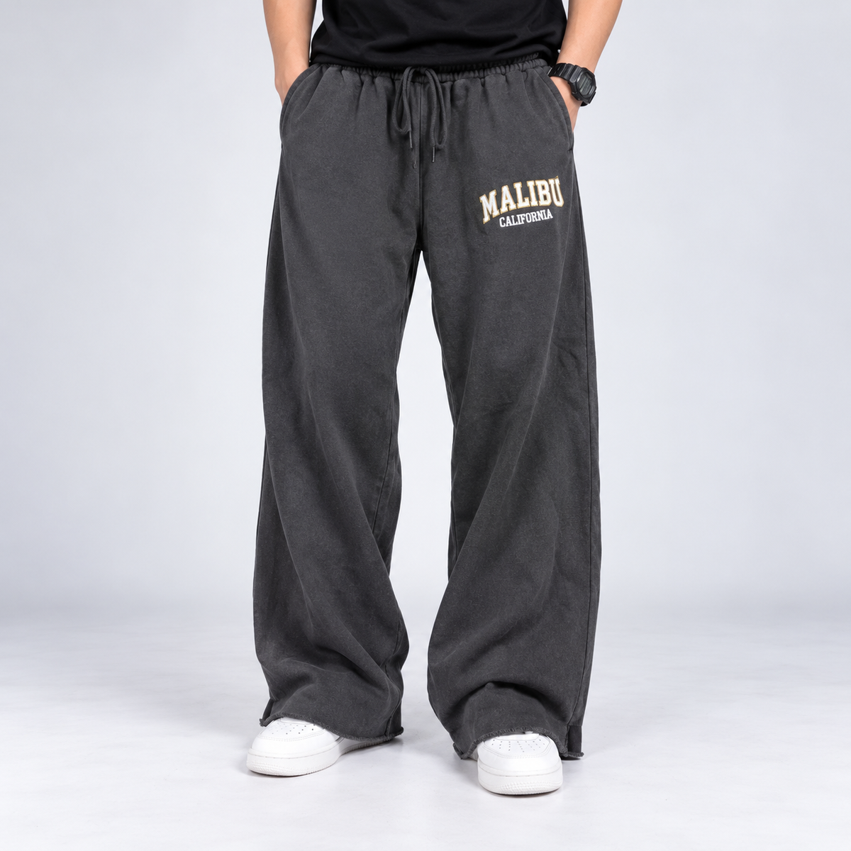 Acid Wash Print Trouser