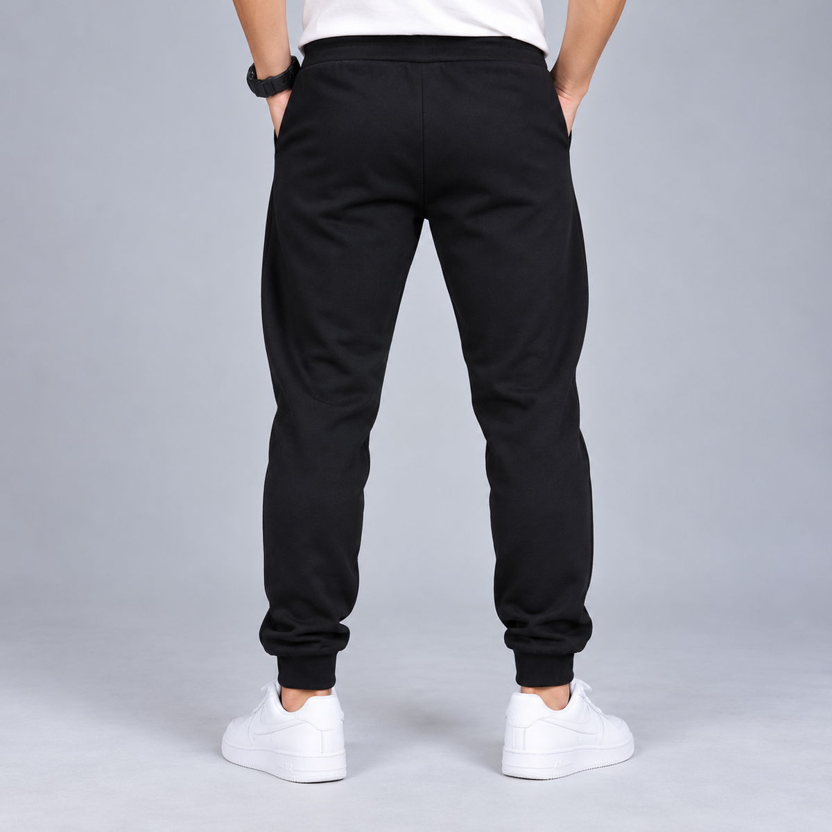 Stealth Black Zip-Pocket Joggers