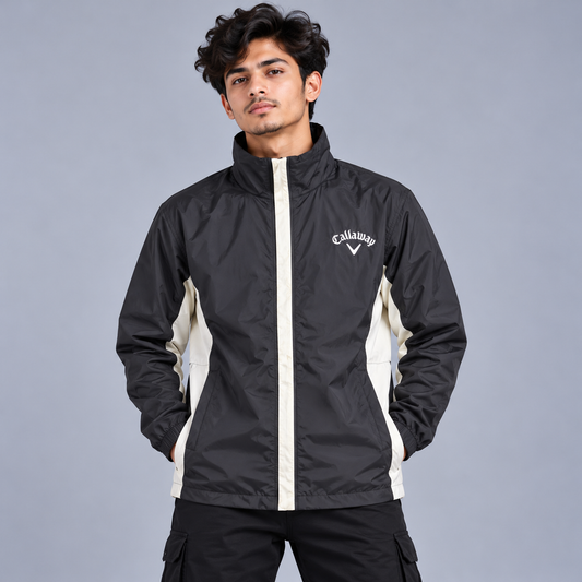 Contrast Panel Windbreaker Jacket