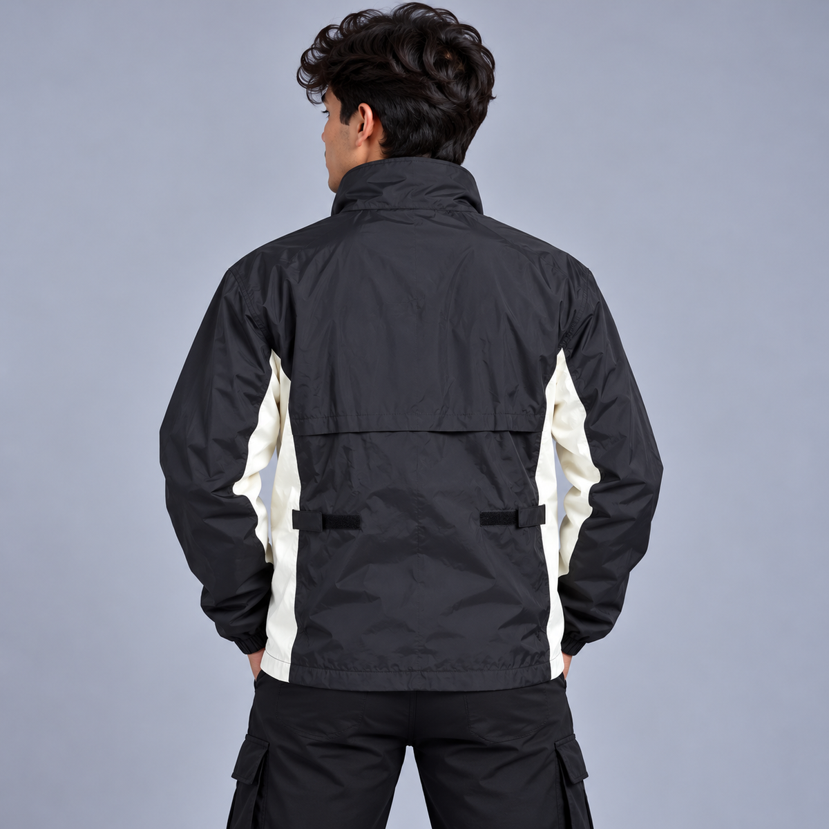 Contrast Panel Windbreaker Jacket