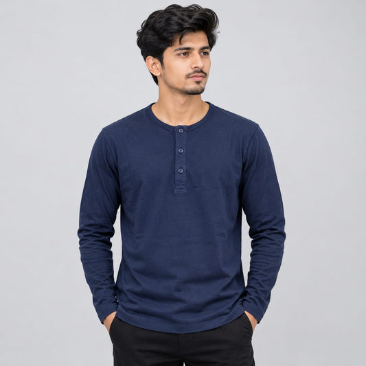 Henley T-Shirt Navy