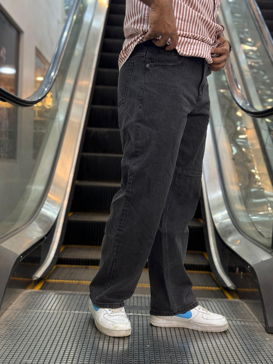 Black Baggy Denim Pant – Original Export | Relaxed Fit Premium Jeans for Men