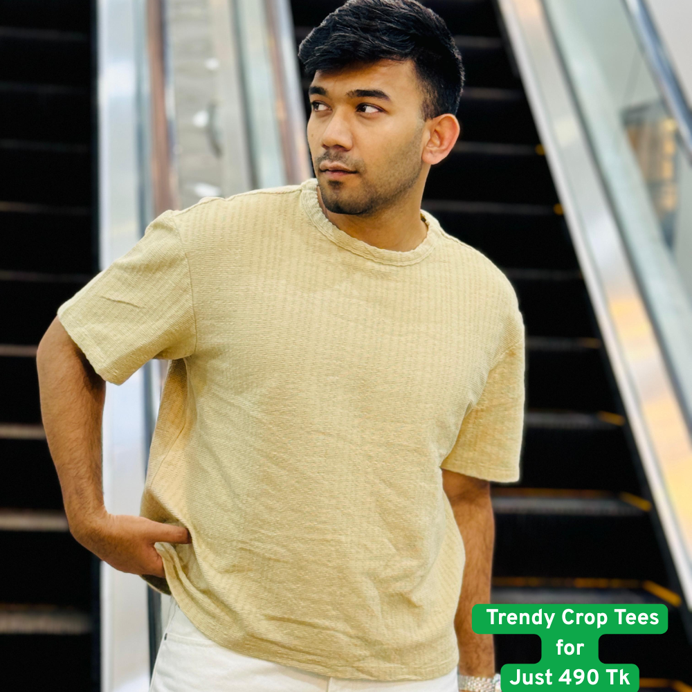 Light Beige Tee + Baggy Pant Combo – Just 1000 Tk!