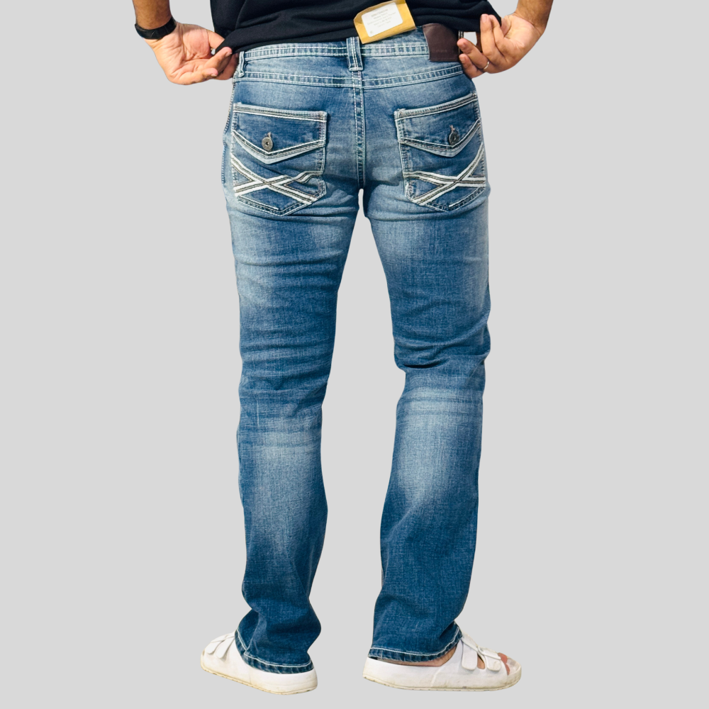 Slim Bootcut Frost Blue Denim Pant