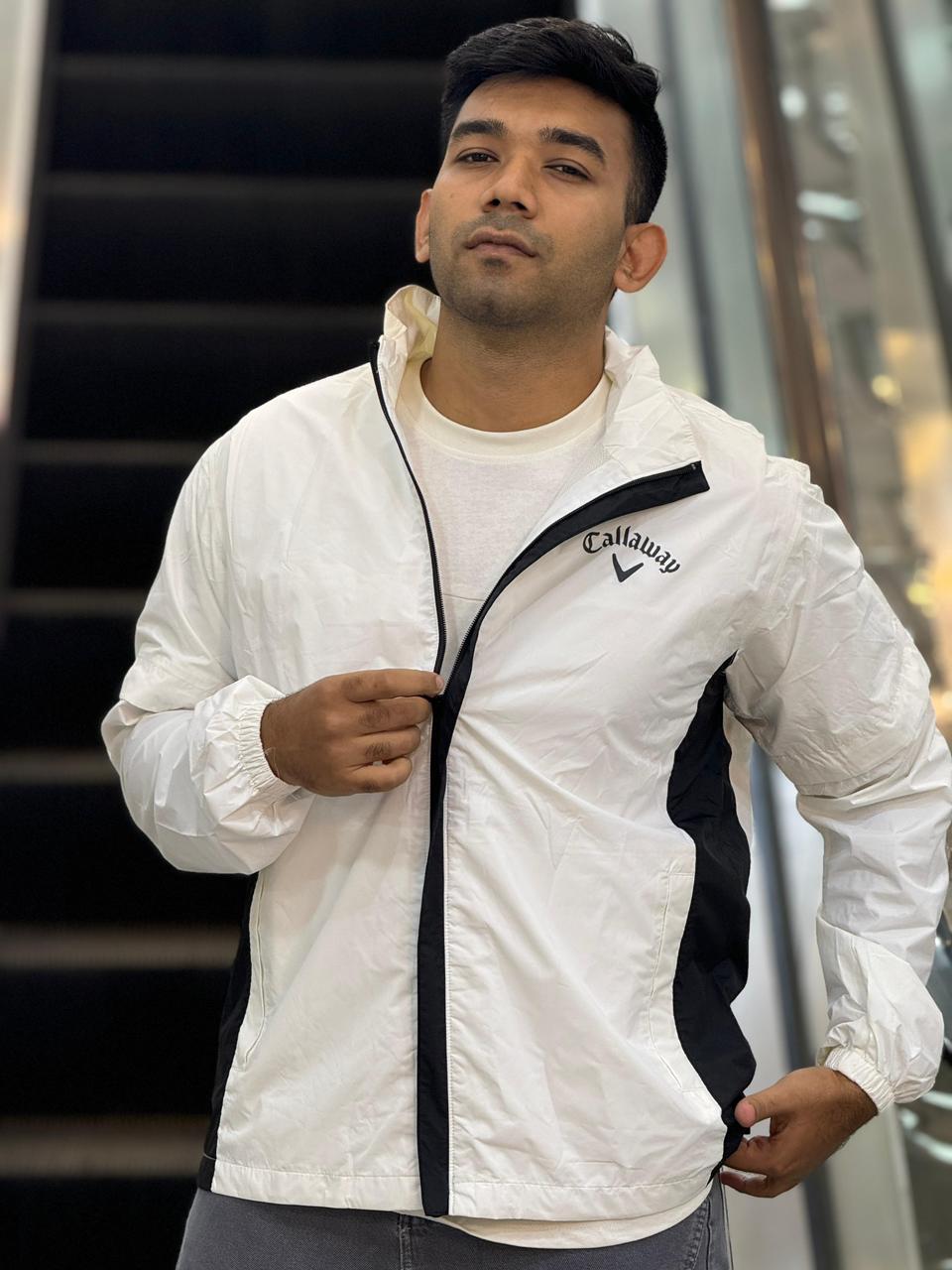 White Callaway Windproof Jacket – Outdoor & Sportswear
