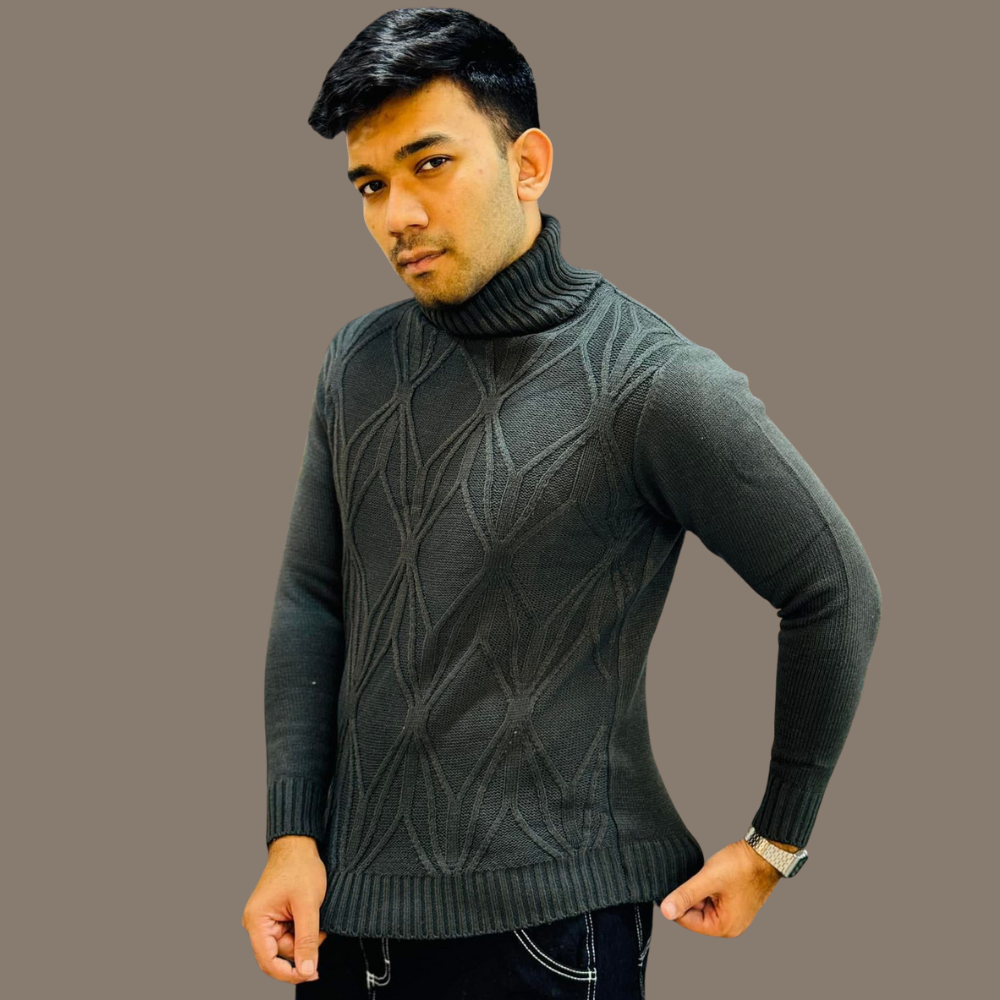 Men’s High-Neck Sweater – Stylish Winter Collection