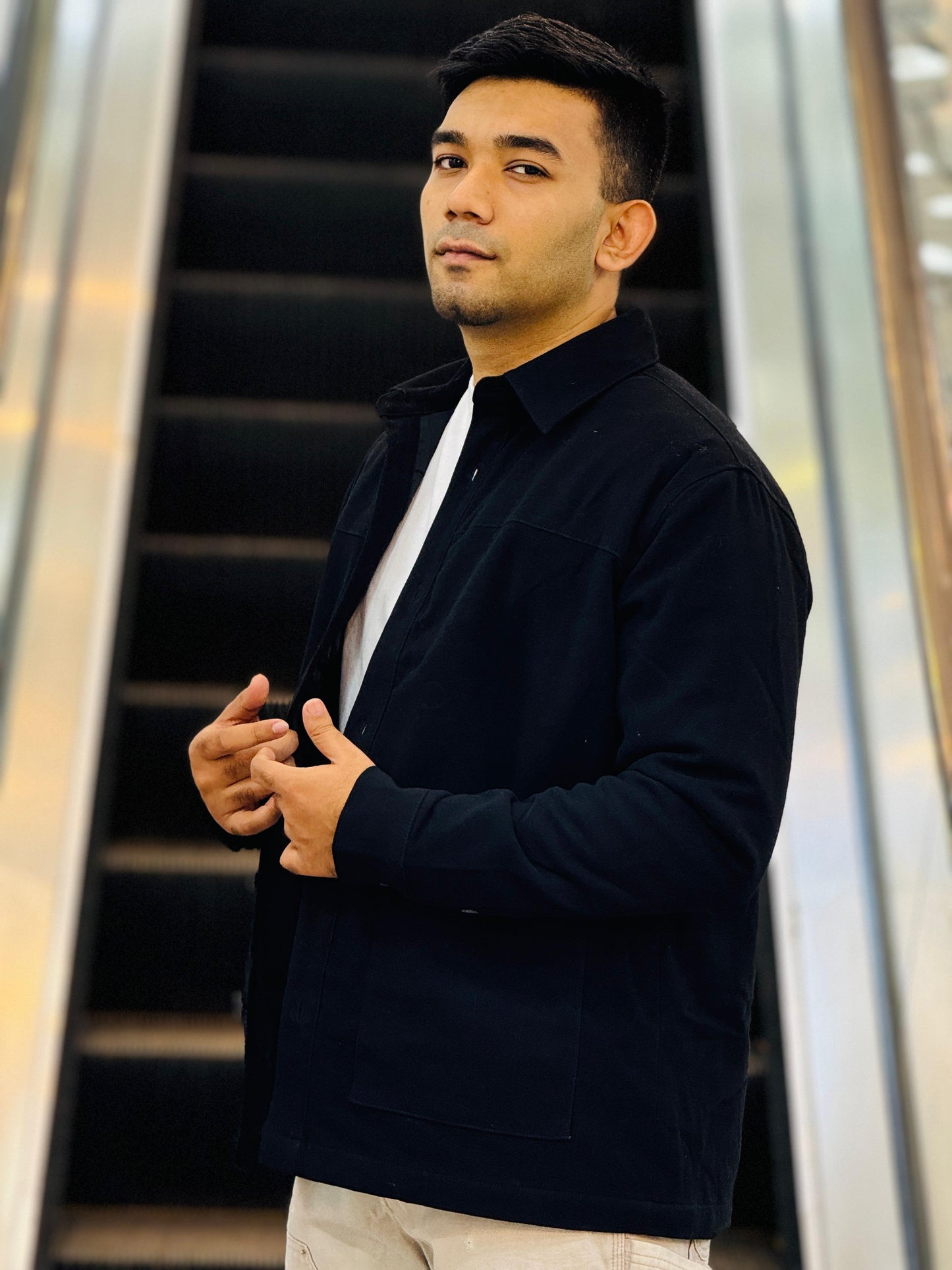 Men’s Black Overshirt – Stylish Everyday Layer