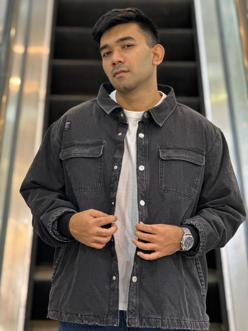 Men’s Black Denim Jacket – Stylish Winter Outerwear | Stunner Mart