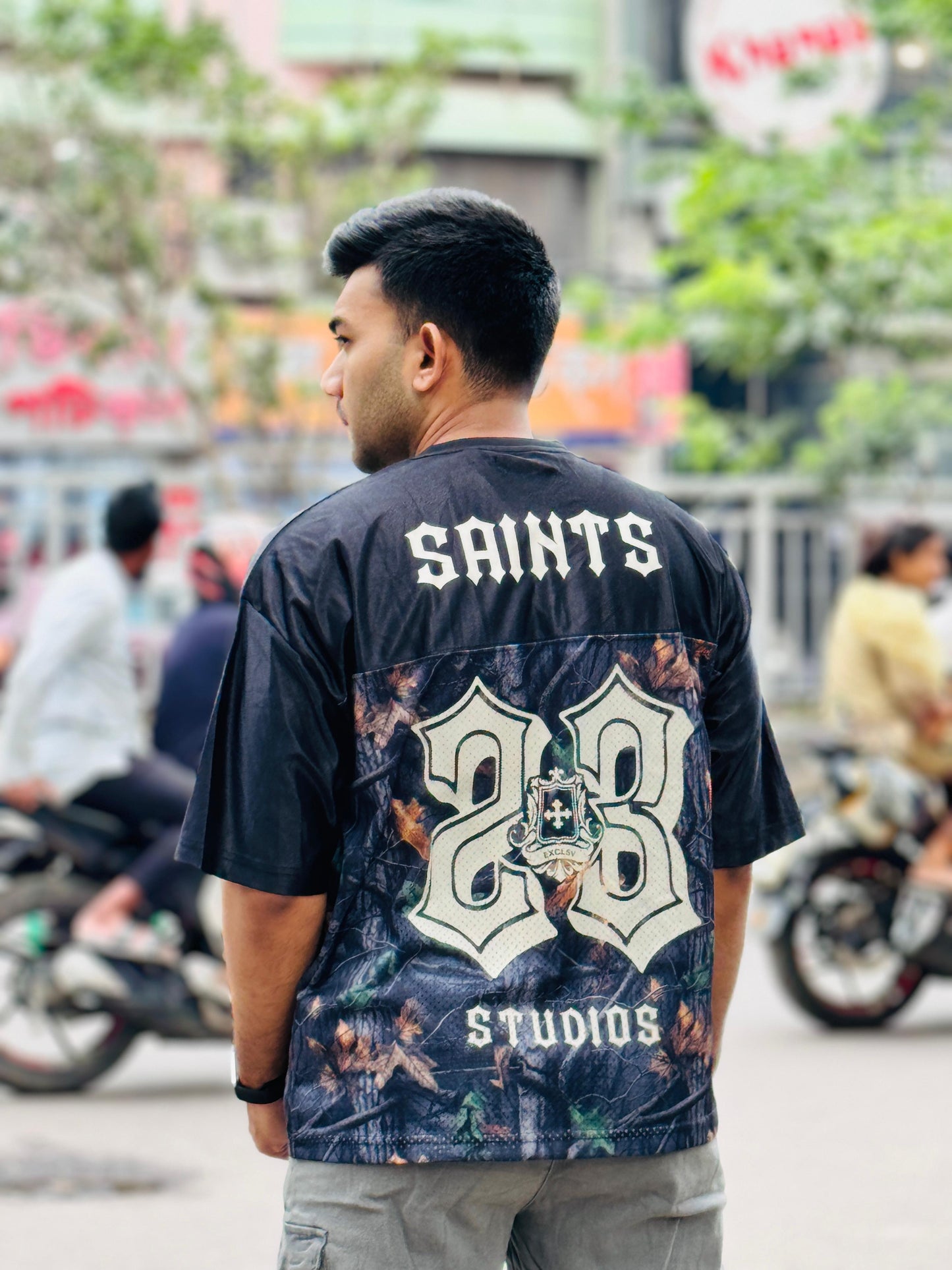 Men's Legends League Oversized Jersey – Premium Camo Mesh Fabric, Streetwear Style, Athletic Fit