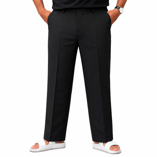 Men's Korean Style Black Straight Fit Formal Pant – Smart & Comfortable
