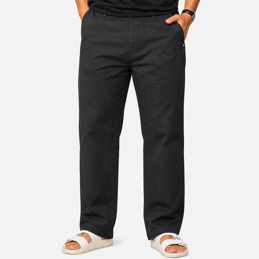 Men's Regular Fit Cotton Casual Trouser – Black