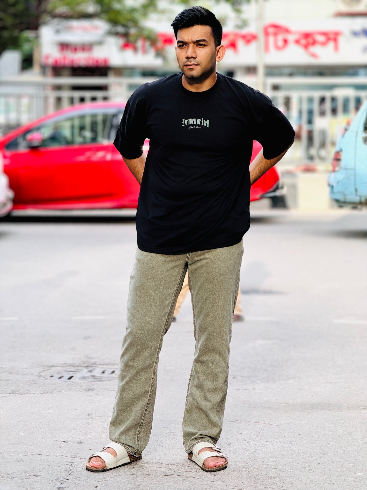 Men's Olive Green Regular Fit Jeans – Premium Export Quality | 100% Cotton