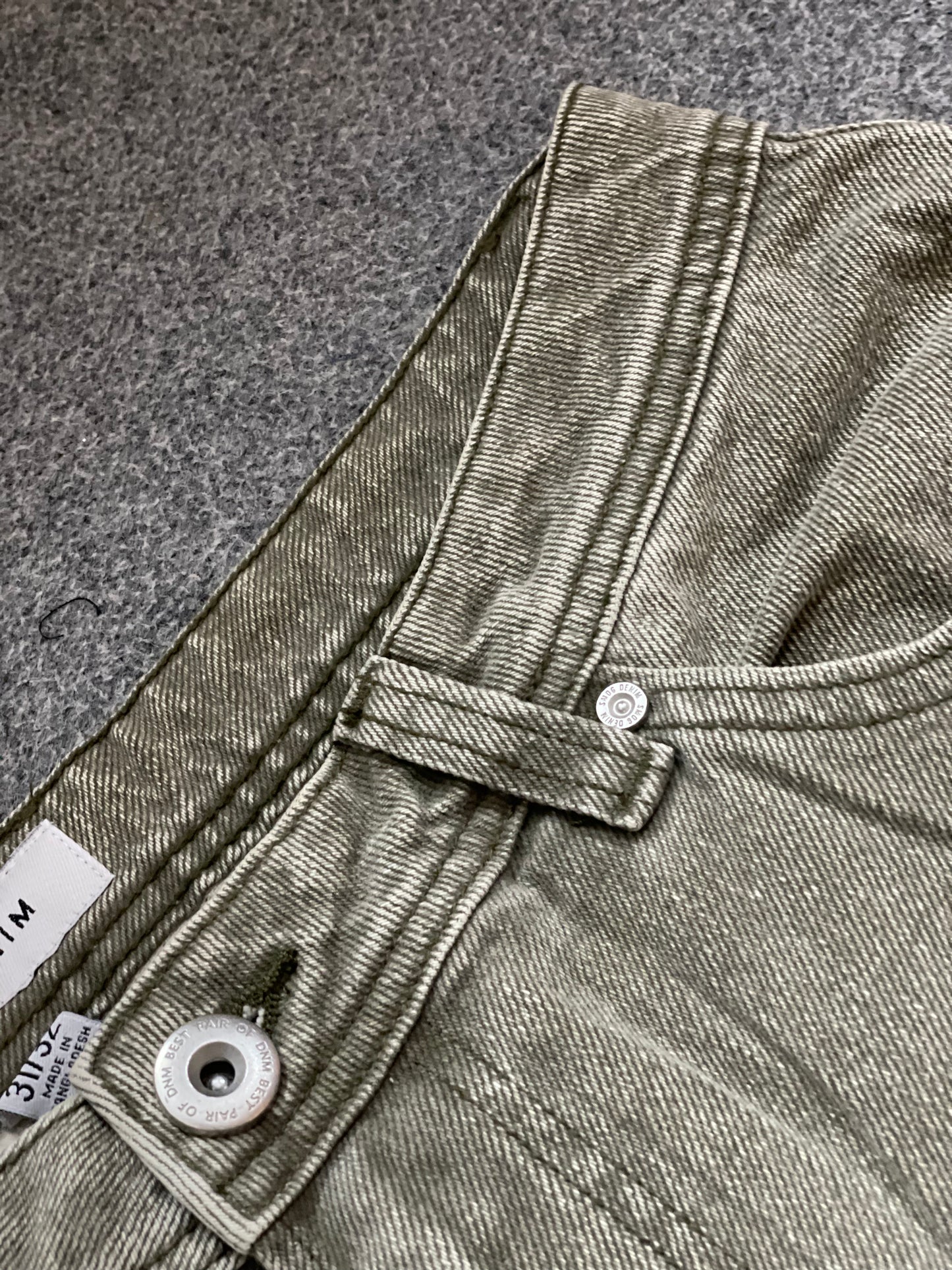 Men's Olive Green Regular Fit Jeans – Premium Export Quality | 100% Cotton