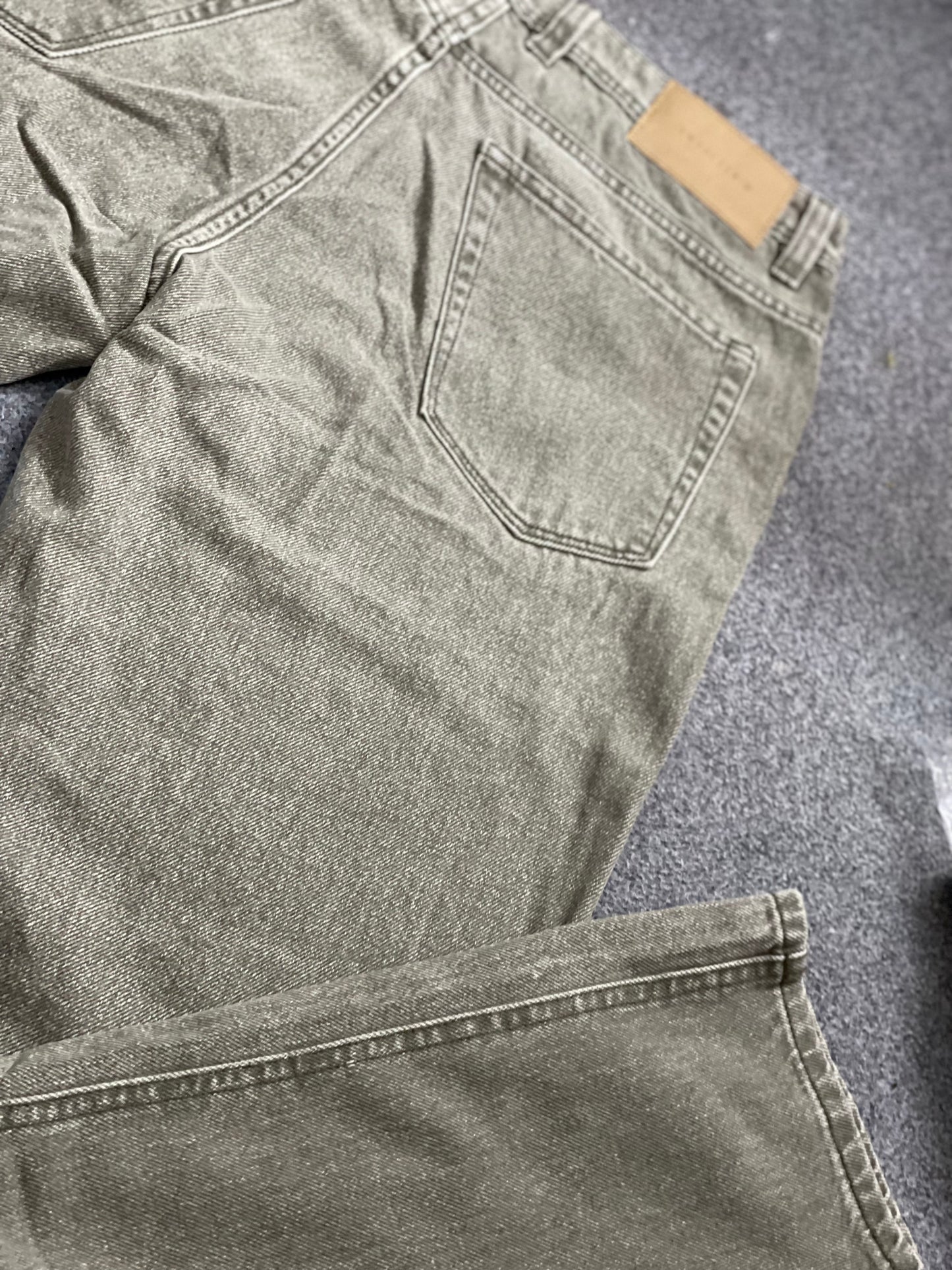 Men's Olive Green Regular Fit Jeans – Premium Export Quality | 100% Cotton