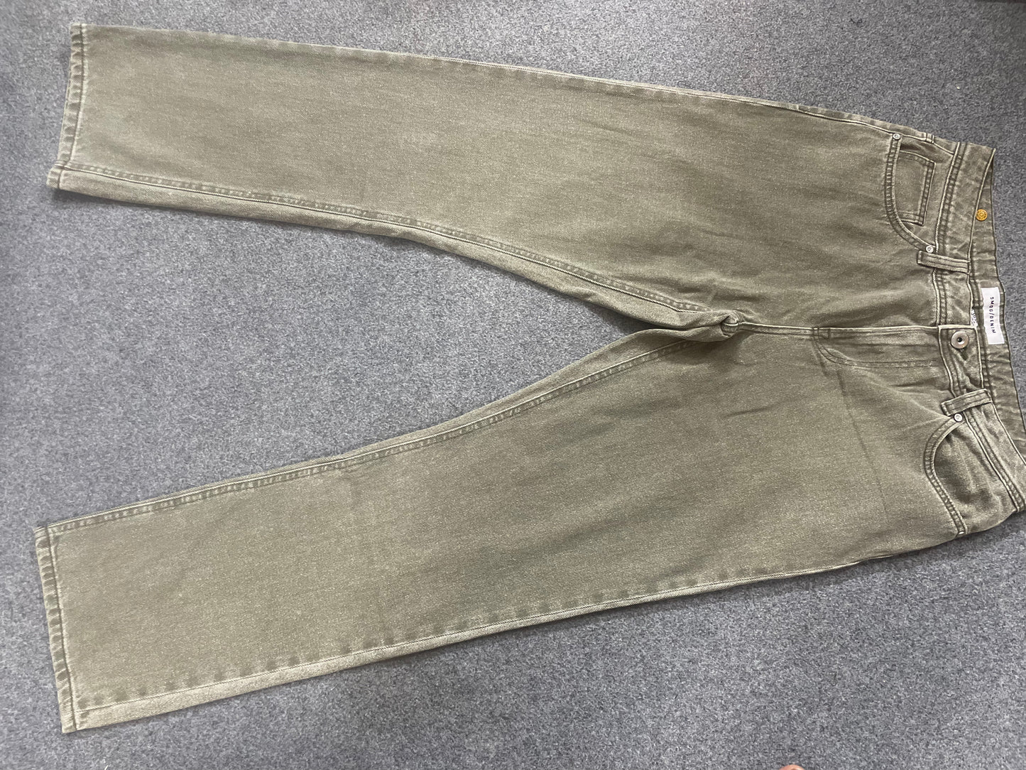 Men's Olive Green Regular Fit Jeans – Premium Export Quality | 100% Cotton