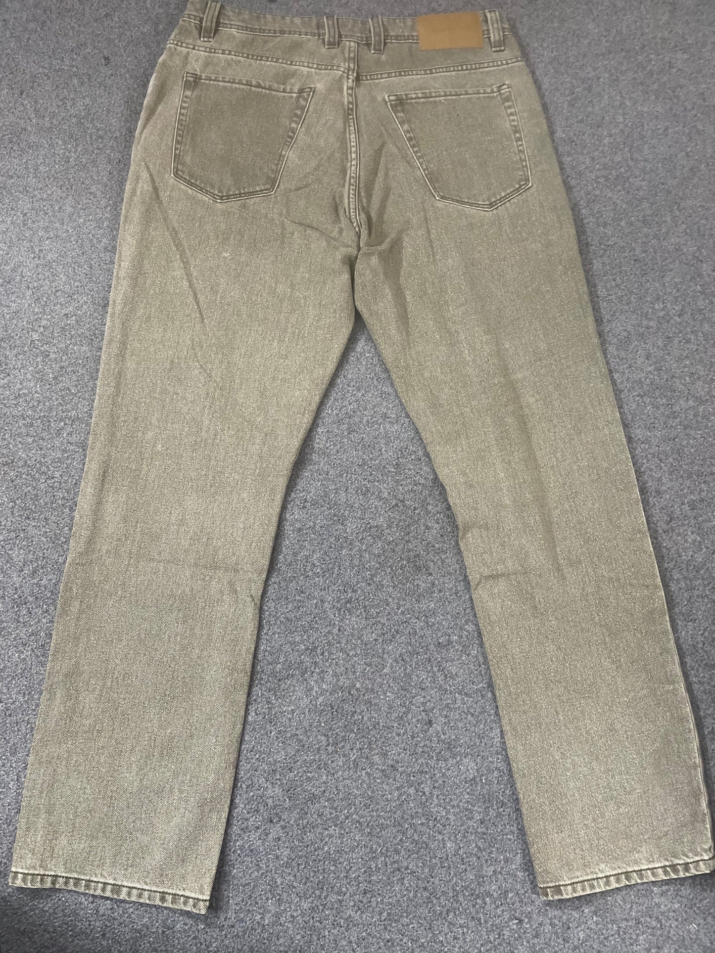 Men's Olive Green Regular Fit Jeans – Premium Export Quality | 100% Cotton