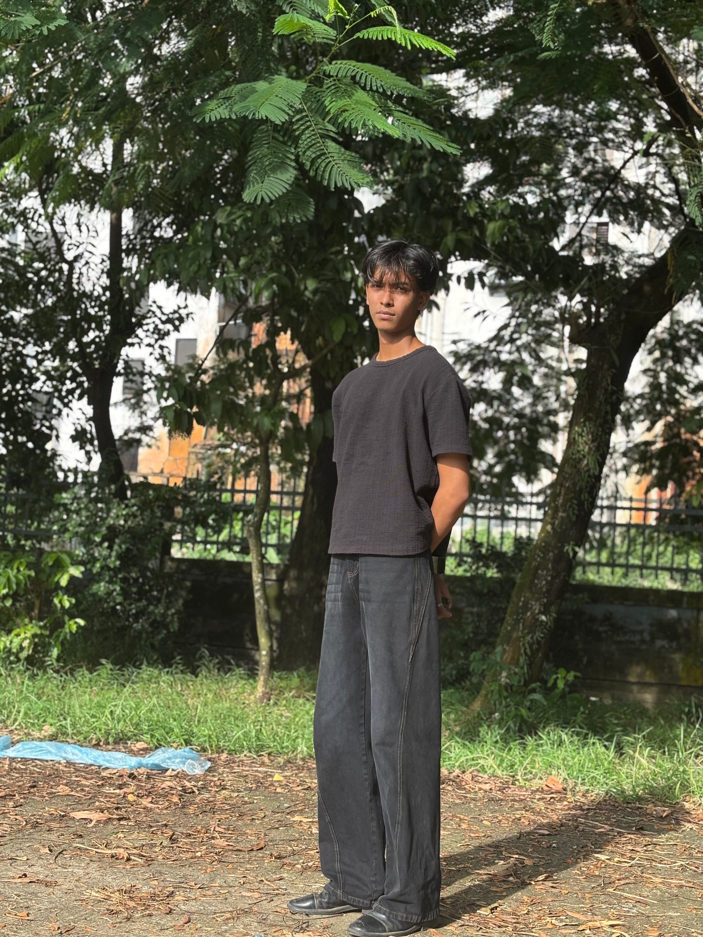 Crop Black Tee + Duty Washed Baggy Pant – Only 1000 Tk!