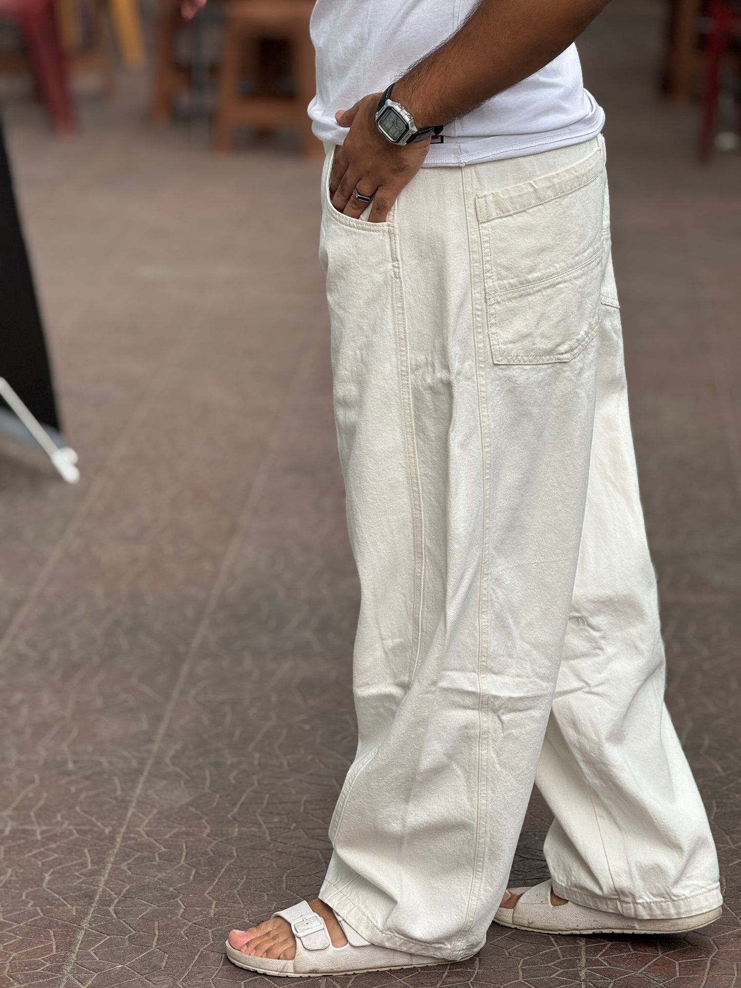 Ivory Core Baggy Pants – Premium Off White Edition