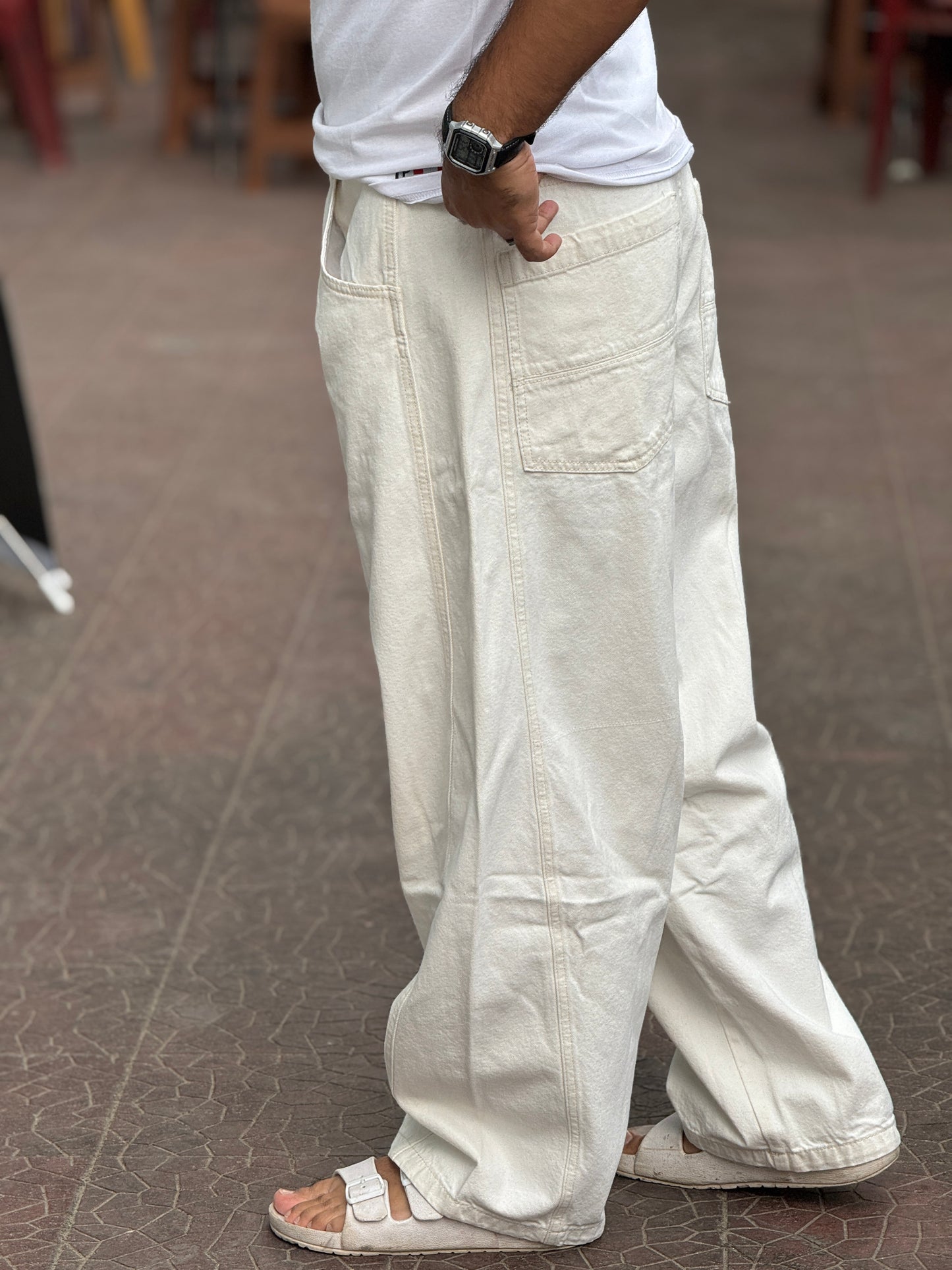 Ivory Core Baggy Pants – Premium Off White Edition