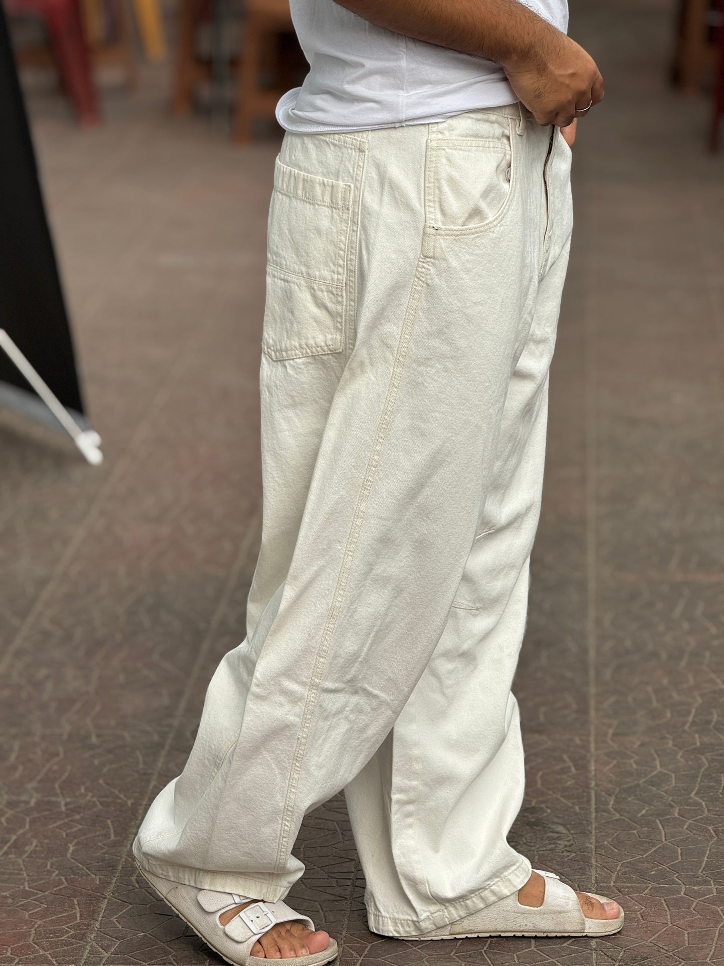 Ivory Core Baggy Pants – Premium Off White Edition