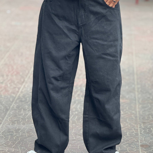 Urban Core Baggy Pants – Premium Black Edition