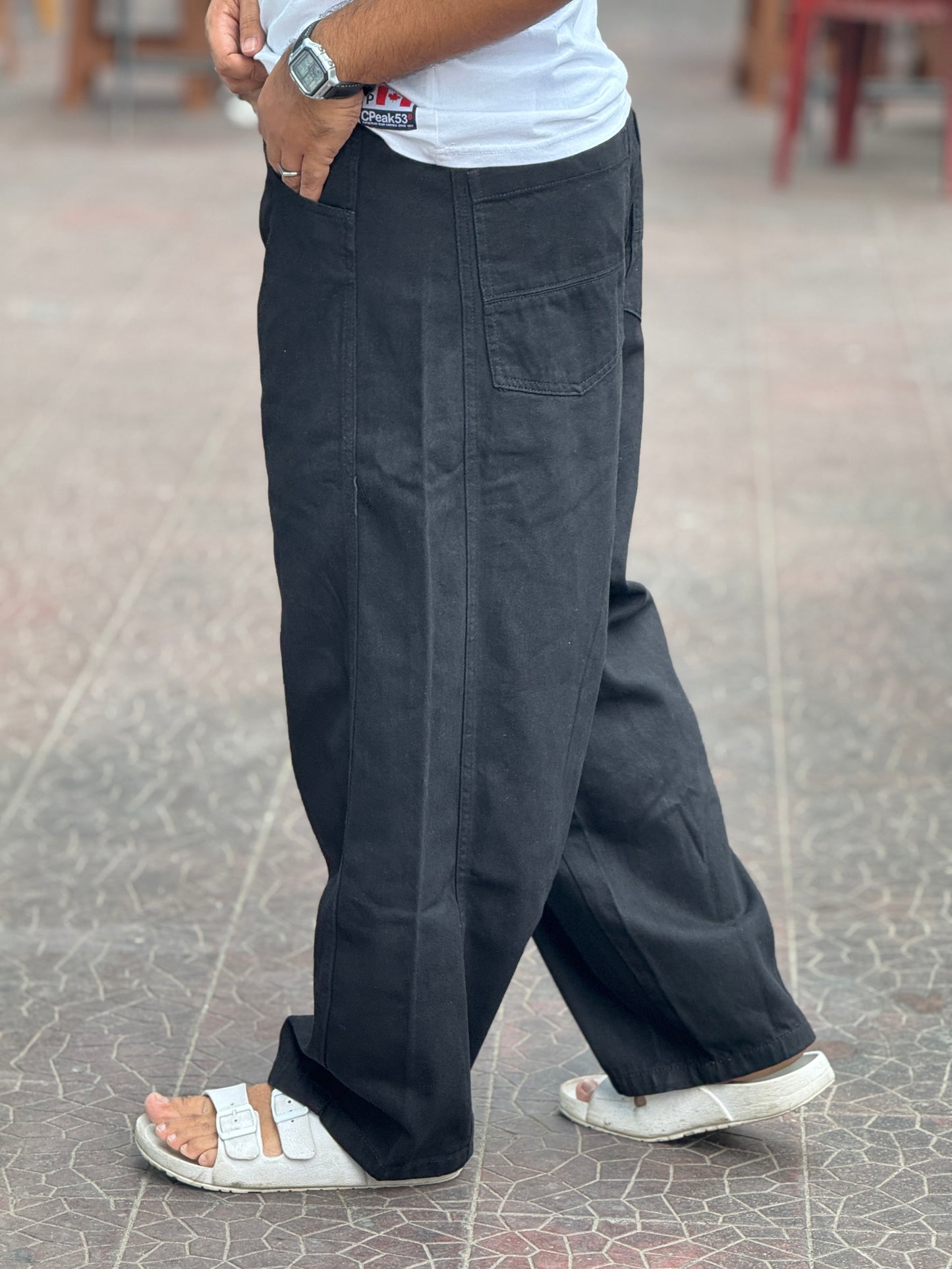 Urban Core Baggy Pants – Premium Black Edition