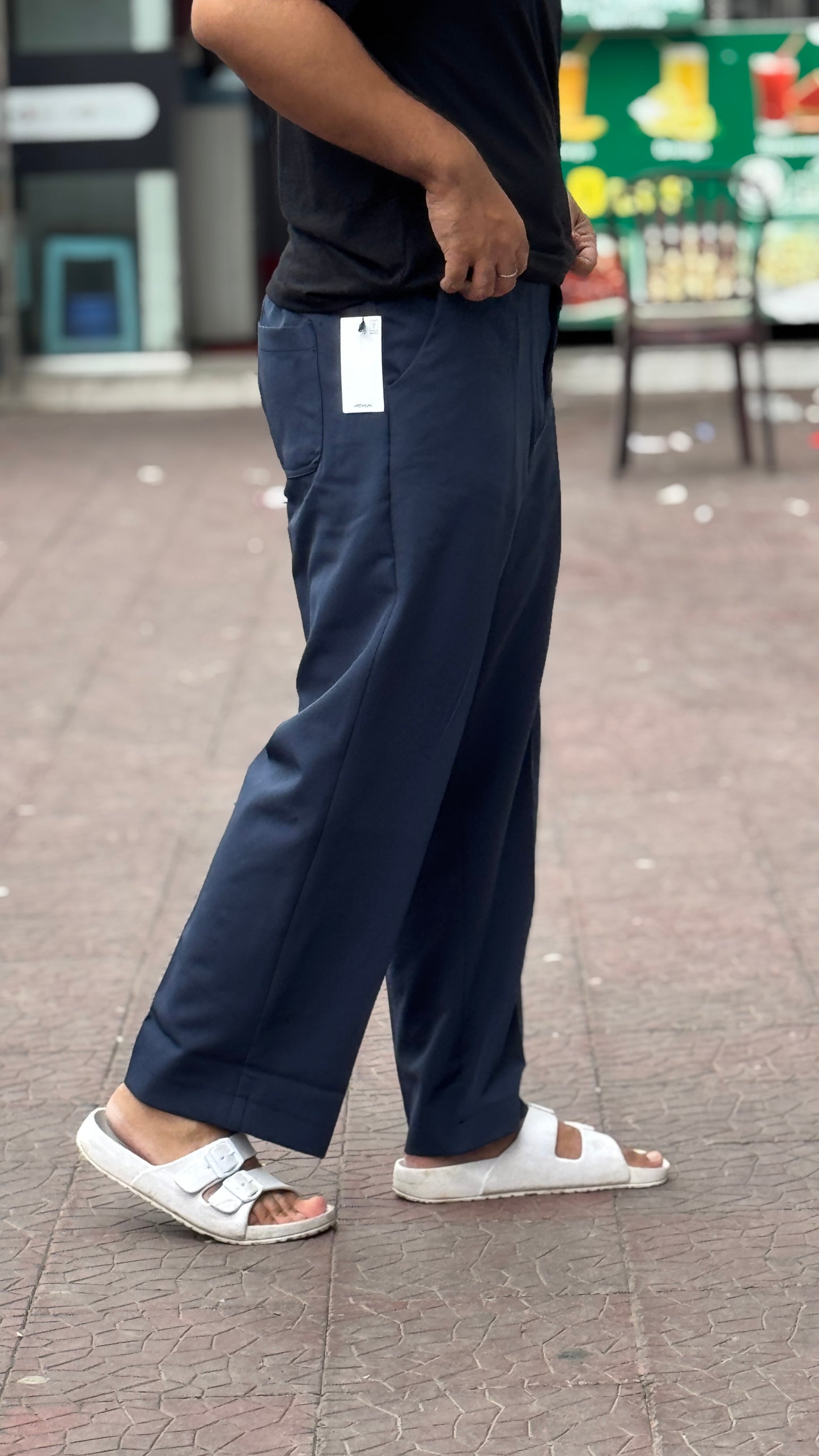 Men's Korean Style Navy blue  Straight Fit Formal Pant – Smart & Comfortable