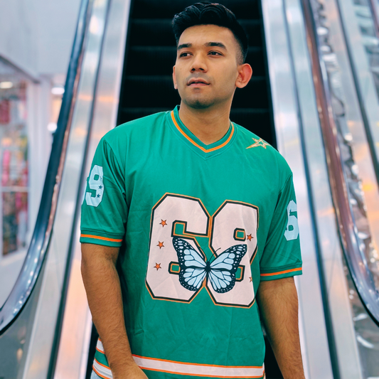 Green NFL Jersey – #69 & Butterfly Print | Premium Mesh Fabric | Stunner Mart