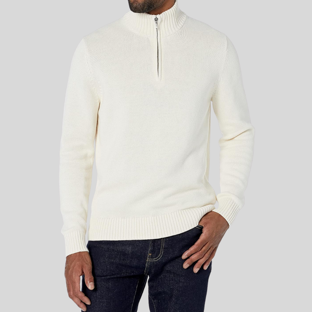 Cozy Elegance: Premium Knit Half-Zip Sweater