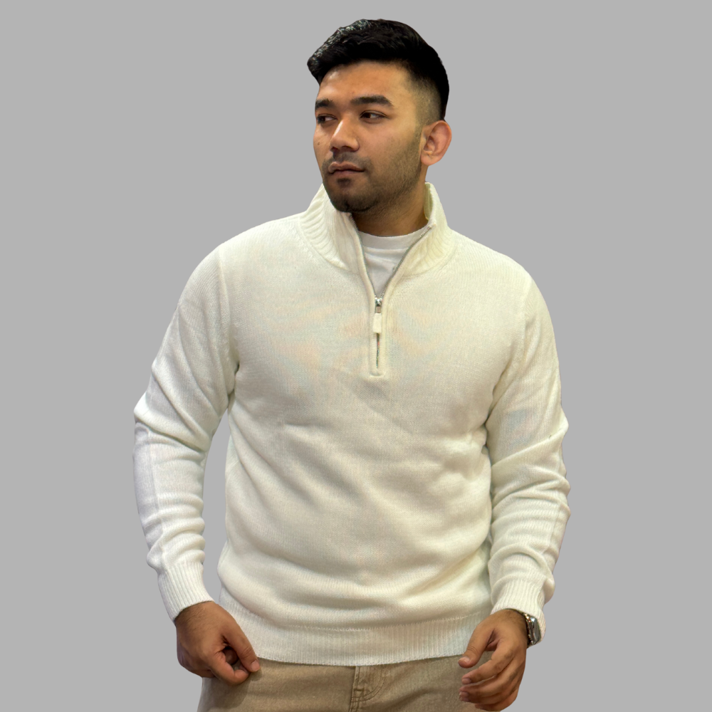 Cozy Elegance: Premium Knit Half-Zip Sweater