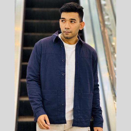 Men’s Navy Blue Casual Jacket – Smart & Stylish Everyday Wear