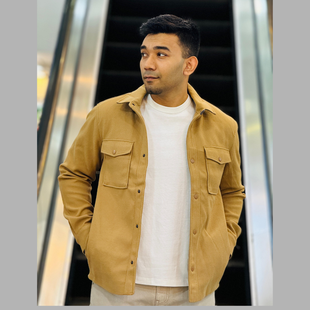 Men’s Camel Brown Jacket – Smart Casual Outerwear for Every Season