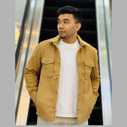 Men’s Camel Brown Jacket – Smart Casual Outerwear for Every Season