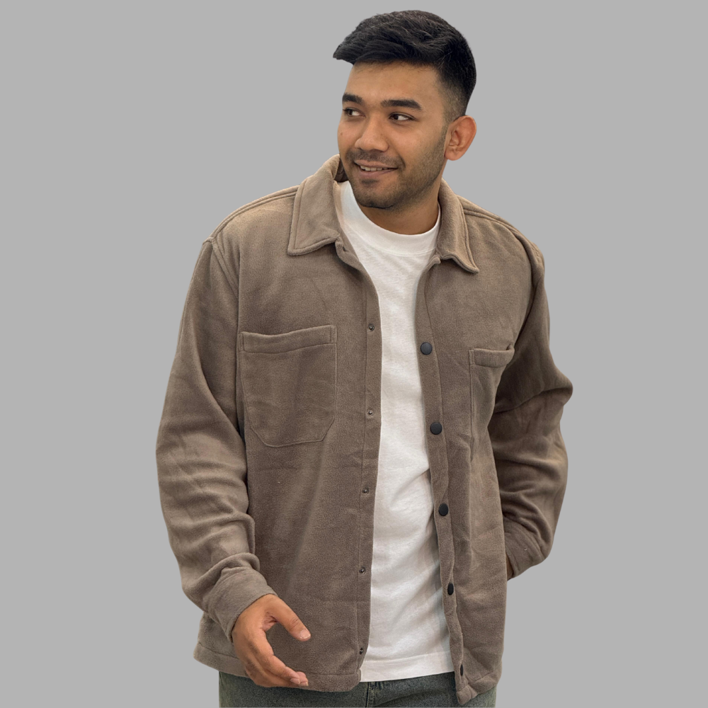 Men’s Premium Brown Flannel Shirt | Stylish Winter Overshirt | Stunner Mart