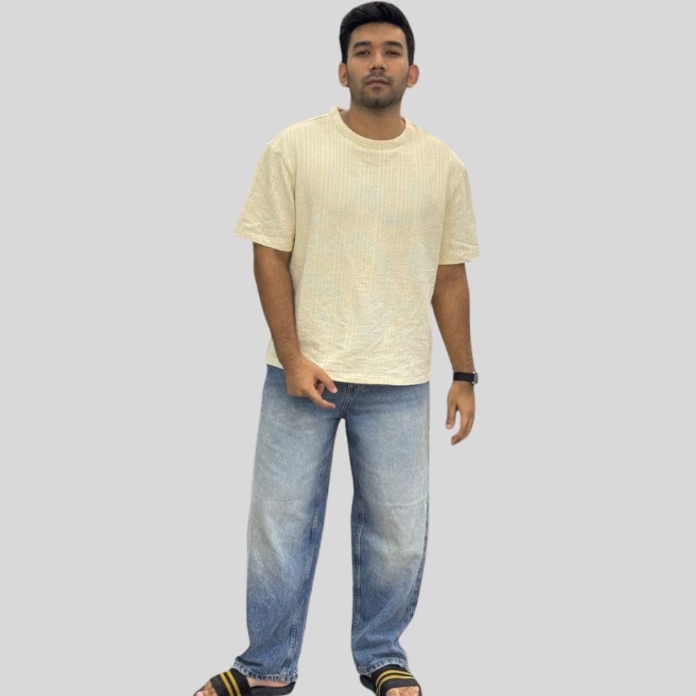 👕👖 রিল্যাক্স ফিট ডেনিম প্যান্ট ও  ক্রপ  টি-শার্ট কম্বো অফার – মাত্র ১০০০ টাকা! 🔥 🔥