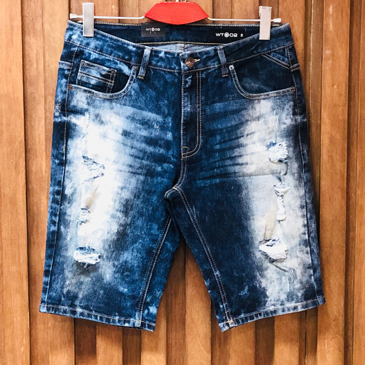 Men’s Ripped Denim Shorts – Premium Export Quality, Waist 32, Length 22.5 | StunnermartBD