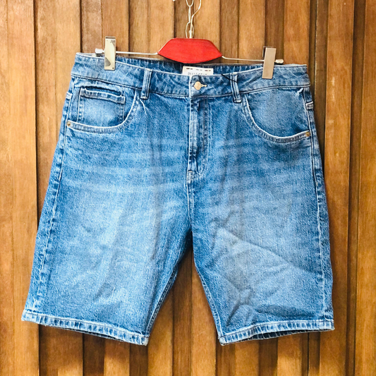 Blue color  Men’s Denim Shorts – Export Quality, Waist 36 | StunnermartBD